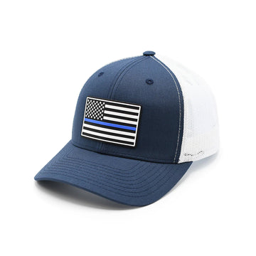 Blue Line Flag PVC Patch Hat