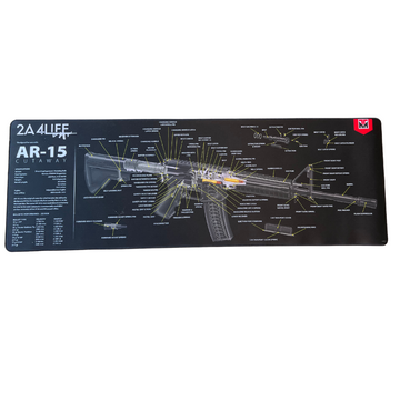 2A4LIFE Branded AR-15 Cutaway Ultra Premium Gun Cleaning Mat
